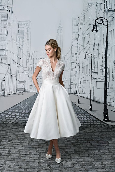 Justin alexander tea length dress hotsell